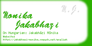 monika jakabhazi business card