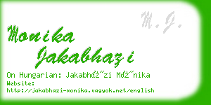 monika jakabhazi business card